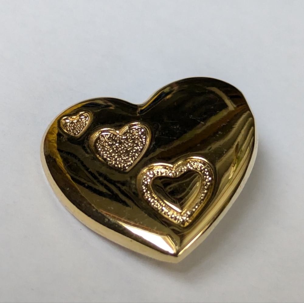 The Variety Club Gold Tone Heart Pin Brooch Vintage